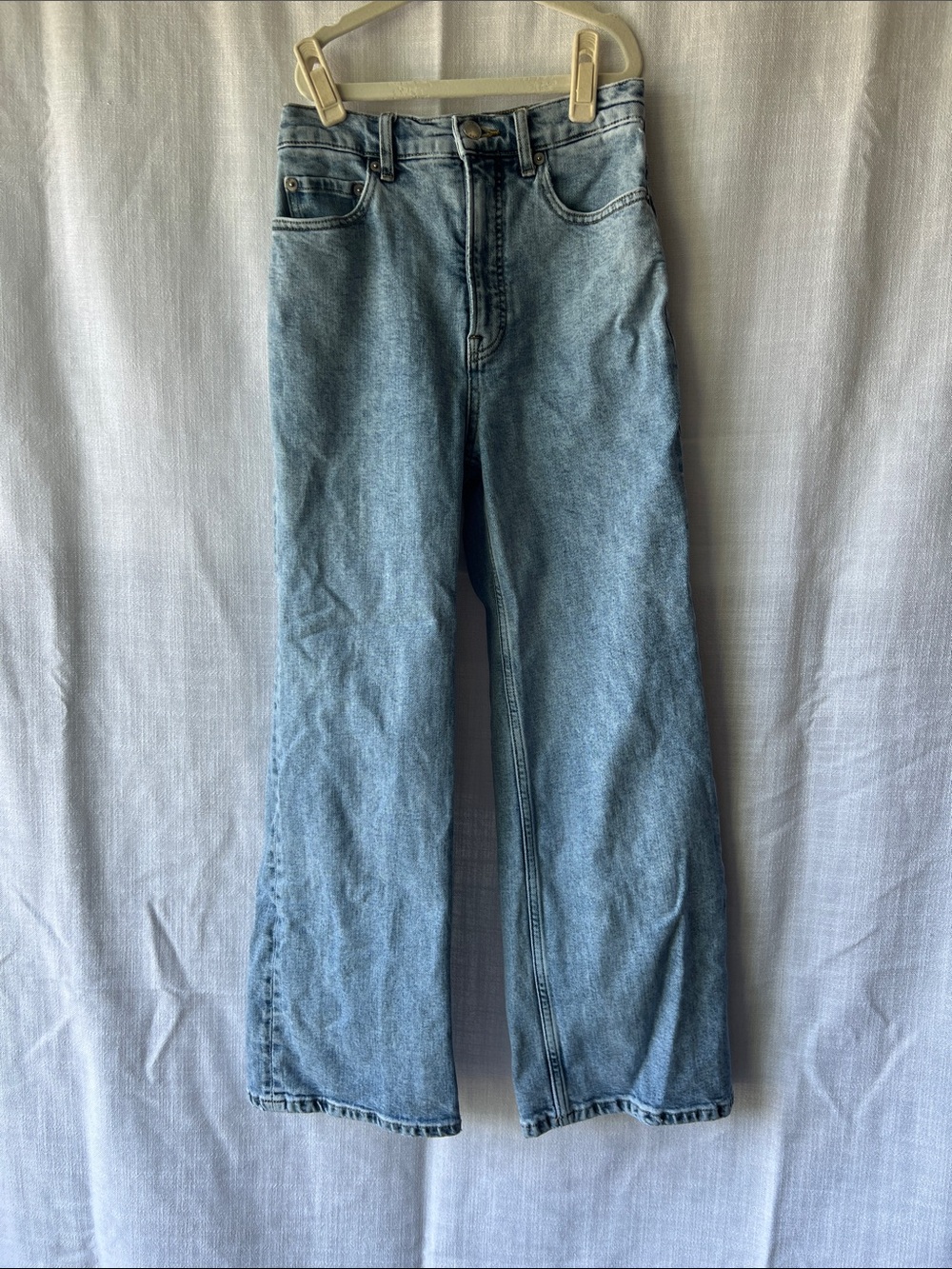 Everlane Way-High Wide Leg Jeans — Light Blue Wash